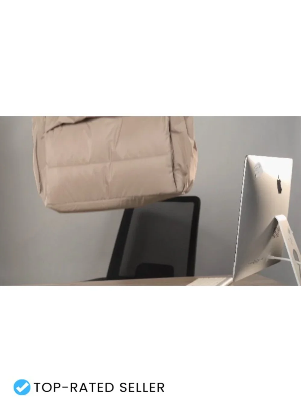Quilted Puffy Tote Gym Bag with Yoga Mat Holder for Laptop, Travel